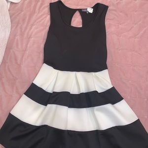 Black and White Stripped Dress